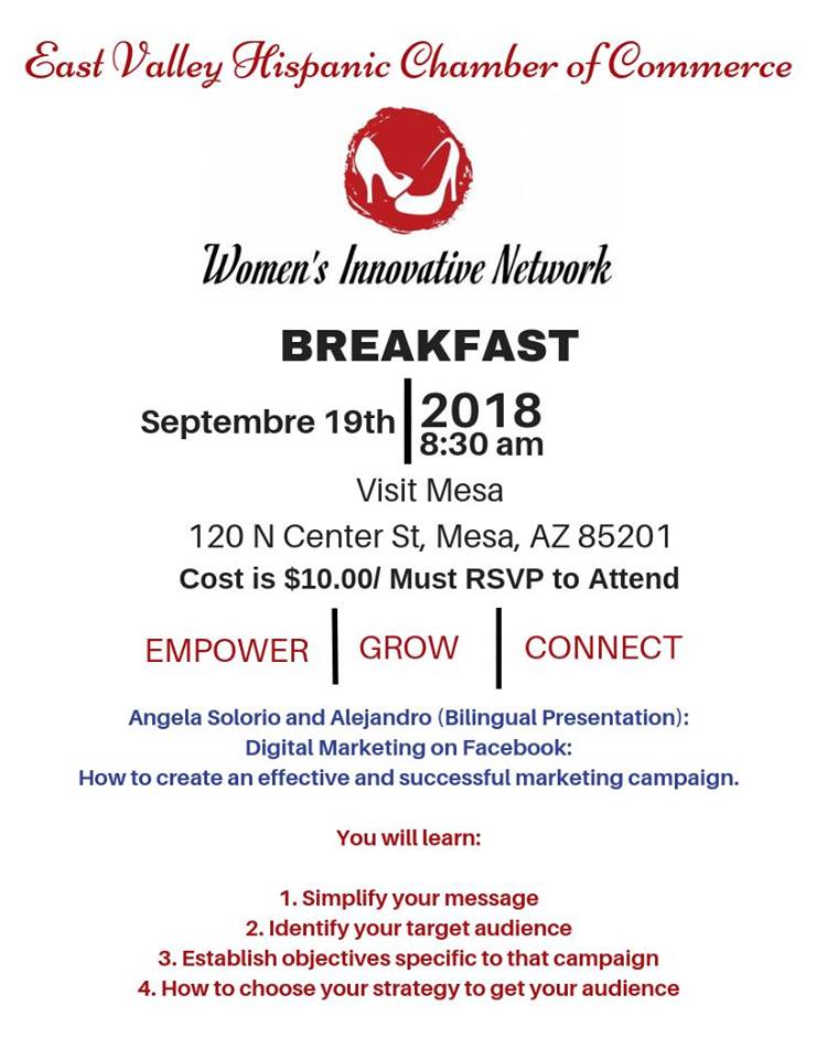 Women’s Innovative Network Breakfast – Sept. 19, 2018