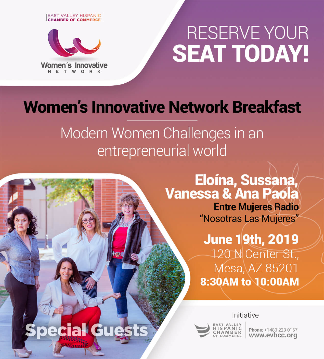 Women's Innovative Network Breakfast by the East Valley Hispanic Chamber of Commerce