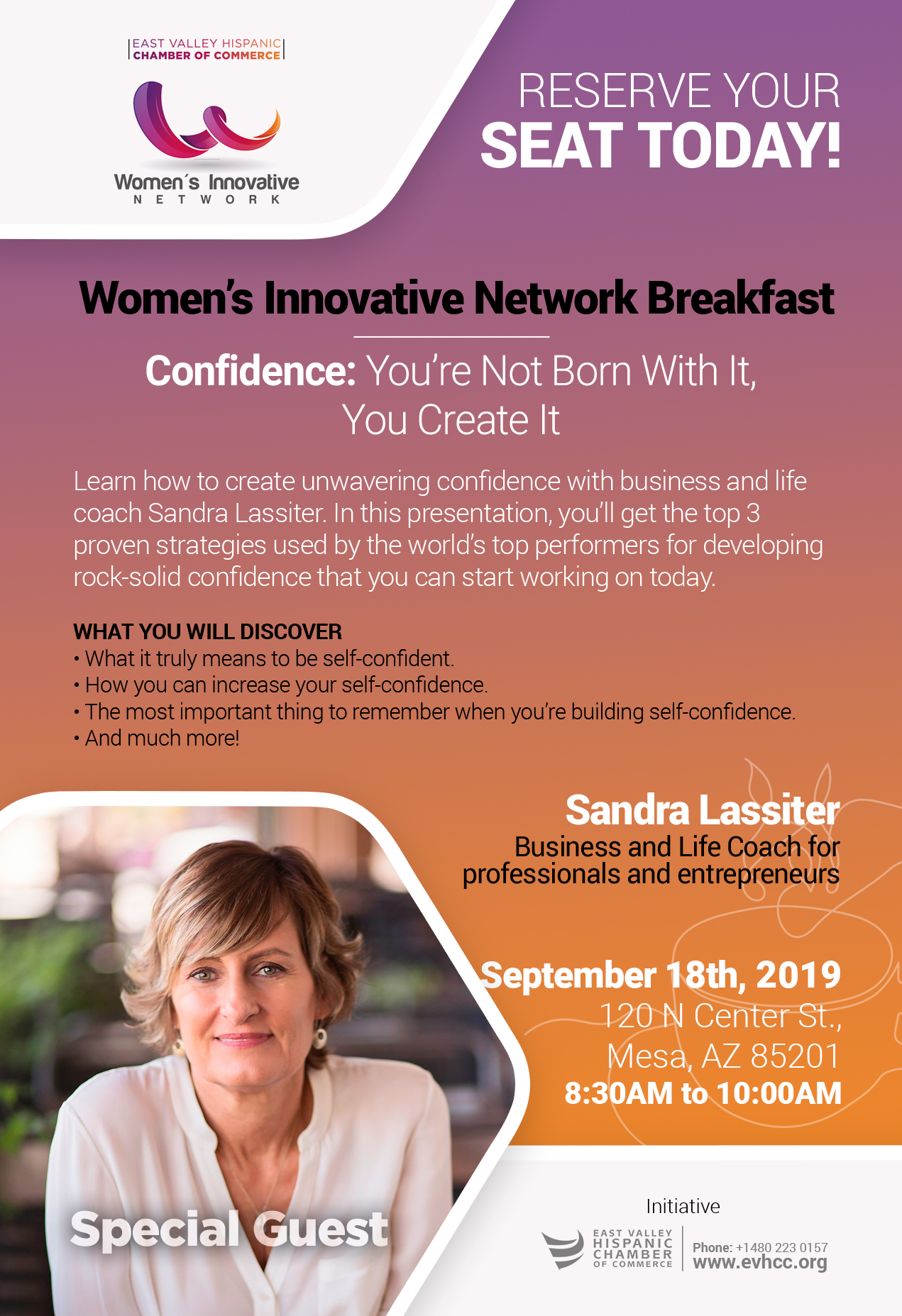 Women's Innovative Network Breakfast by the East Valley Hispanic Chamber of Commerce