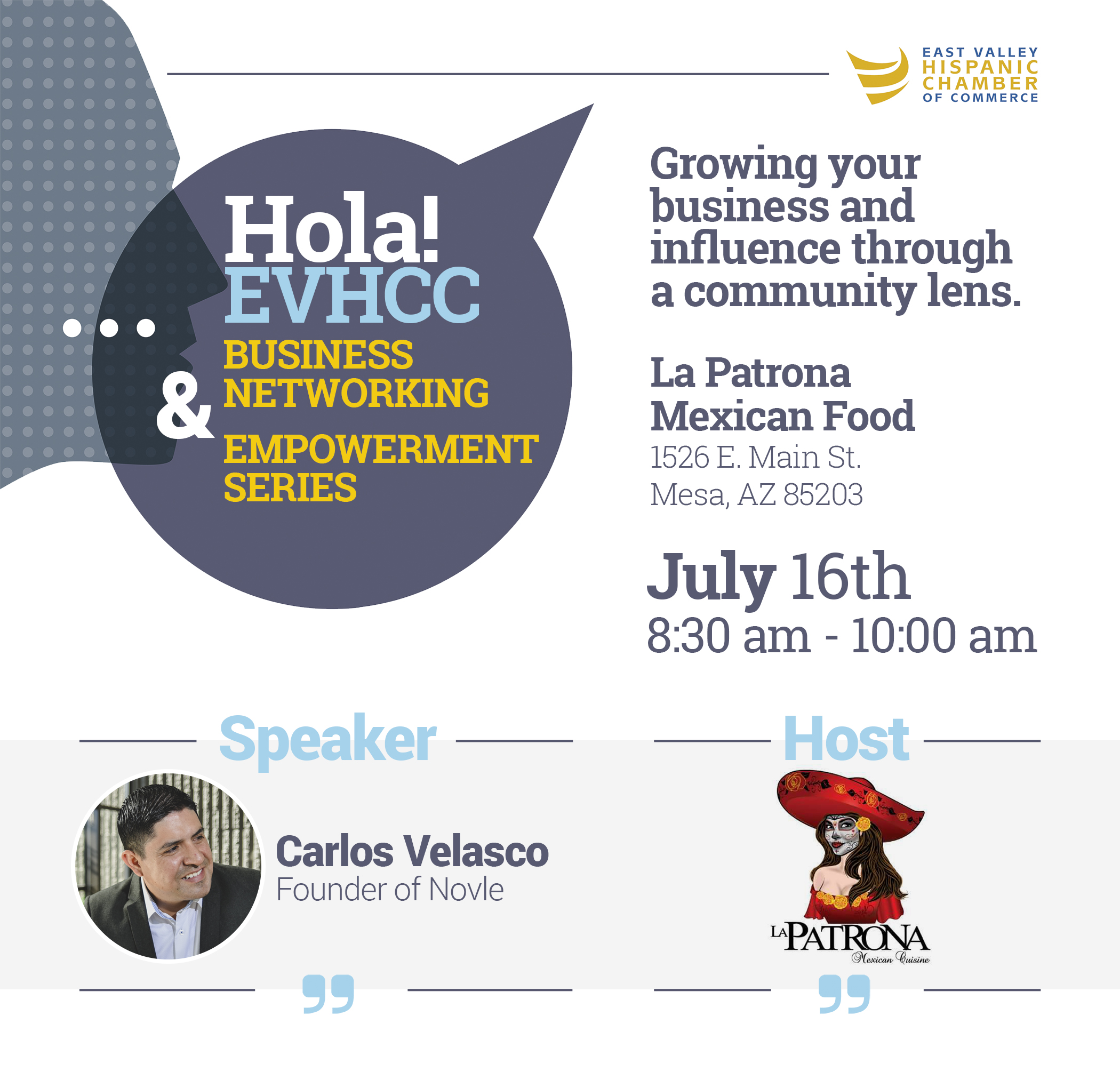 Hola EV Breakfast Business Networking Mixer by EVHCC on July 16 2019