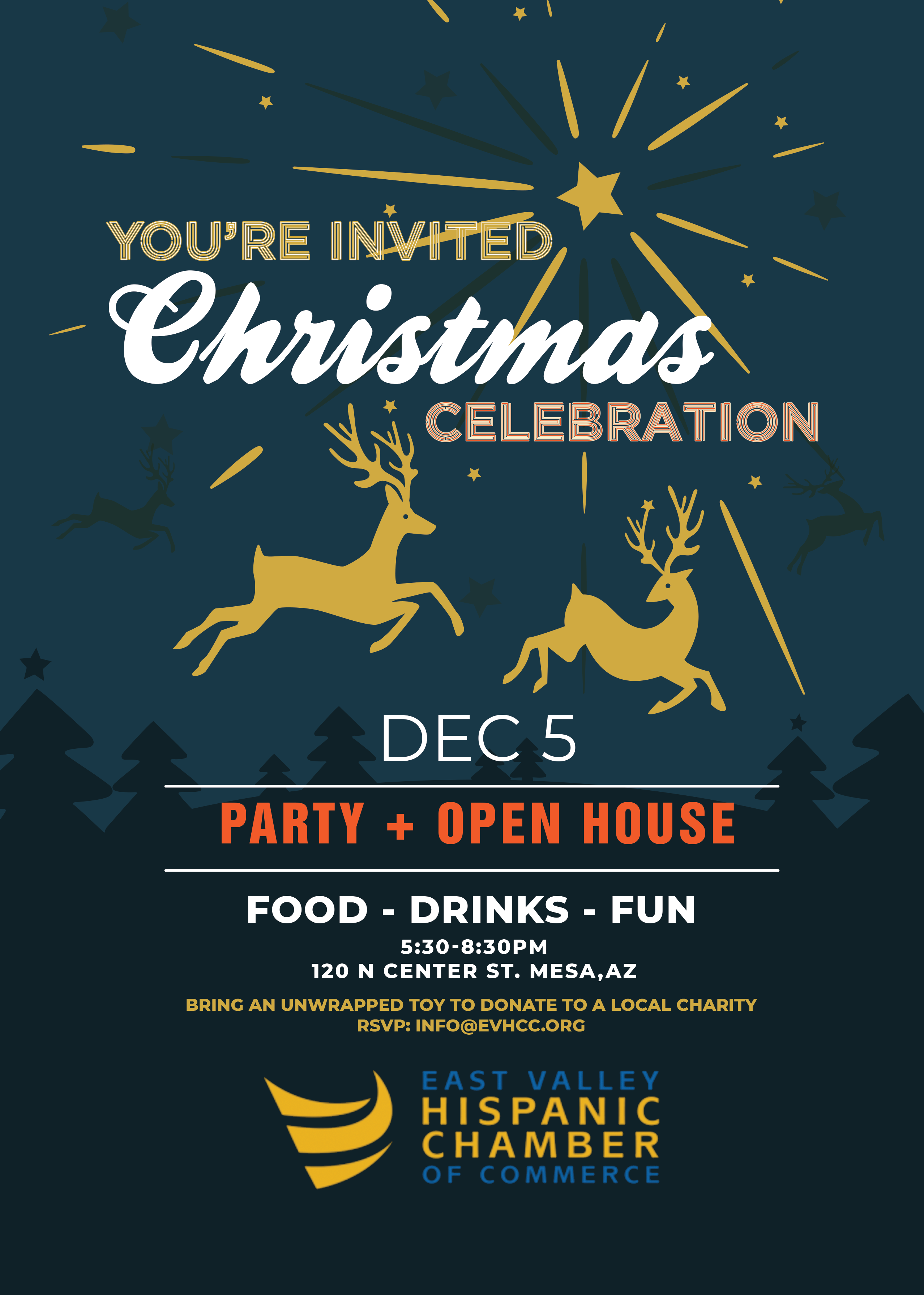 Christmas Celebration Dec 5, 2019 by the East Valley Hispanic Chamber of Commerce